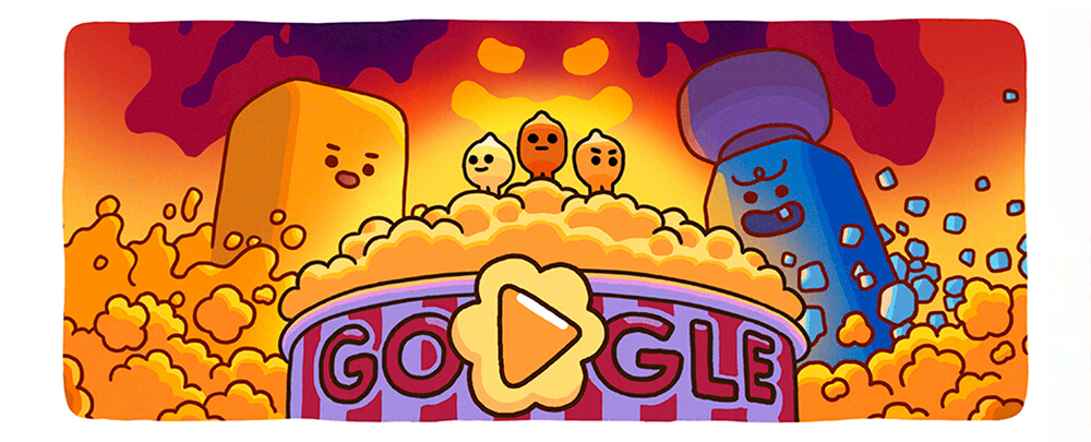 Google Doodle Popcorn